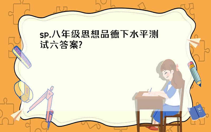 sp.八年级思想品德下水平测试六答案?