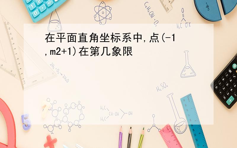 在平面直角坐标系中,点(-1,m2+1)在第几象限