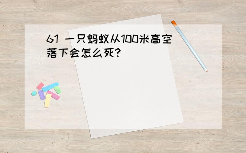 61 一只蚂蚁从100米高空落下会怎么死?