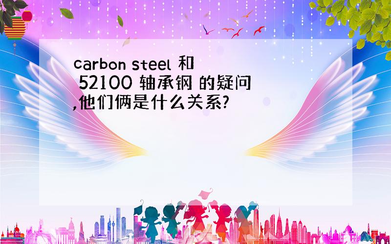 carbon steel 和 52100 轴承钢 的疑问,他们俩是什么关系?