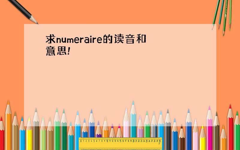 求numeraire的读音和意思!