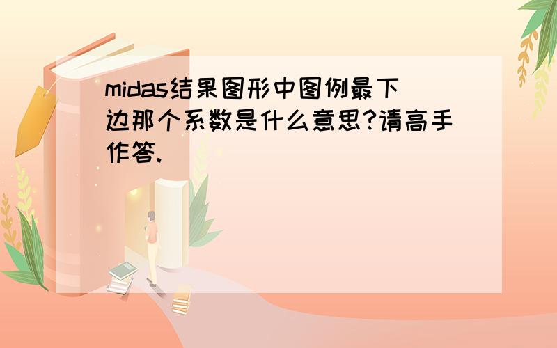 midas结果图形中图例最下边那个系数是什么意思?请高手作答.