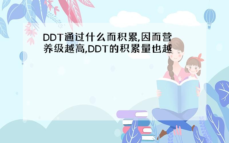 DDT通过什么而积累,因而营养级越高,DDT的积累量也越