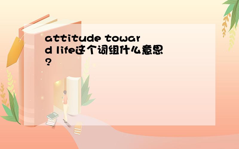 attitude toward life这个词组什么意思?