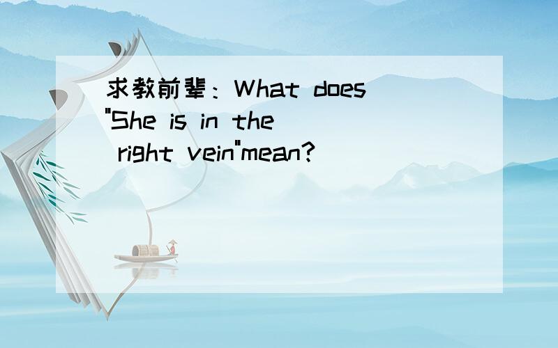 求教前辈：What does