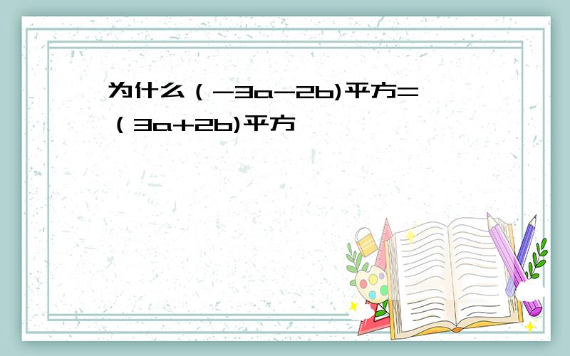 为什么（-3a-2b)平方=（3a+2b)平方