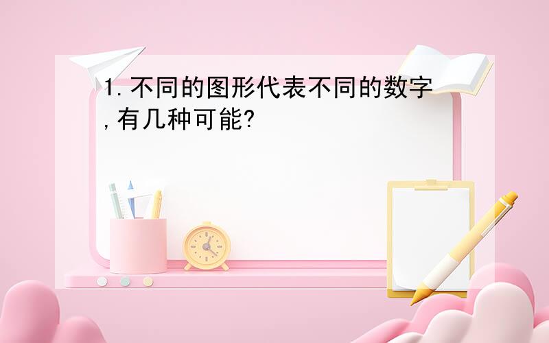 1.不同的图形代表不同的数字,有几种可能?