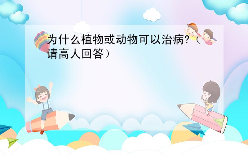 为什么植物或动物可以治病?（请高人回答）