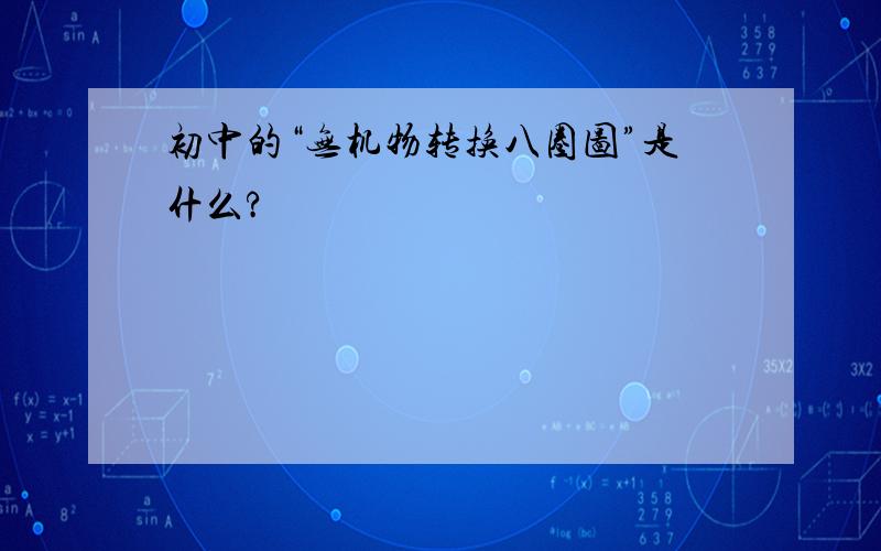 初中的“无机物转换八圈图”是什么?