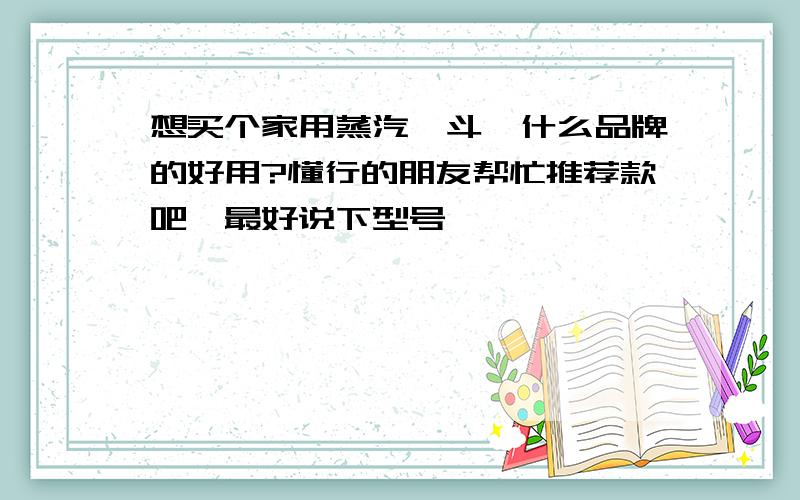 想买个家用蒸汽熨斗,什么品牌的好用?懂行的朋友帮忙推荐款吧,最好说下型号,