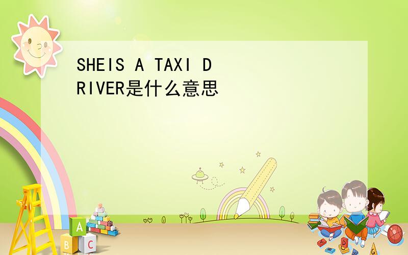 SHEIS A TAXI DRIVER是什么意思