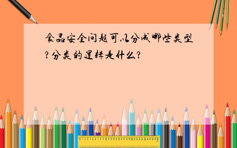 食品安全问题可以分成哪些类型?分类的逻辑是什么?