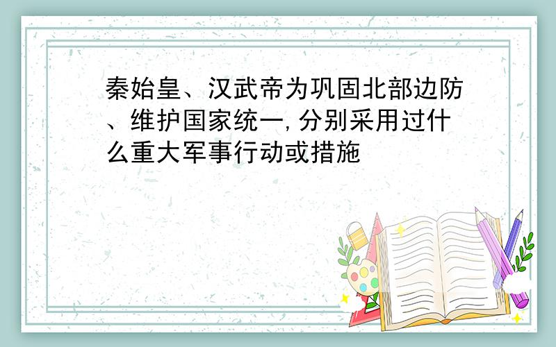 秦始皇、汉武帝为巩固北部边防、维护国家统一,分别采用过什么重大军事行动或措施