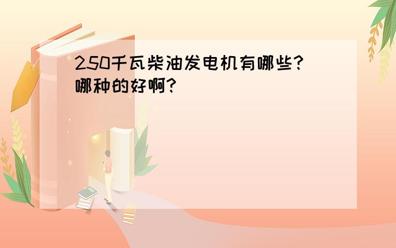 250千瓦柴油发电机有哪些?哪种的好啊?