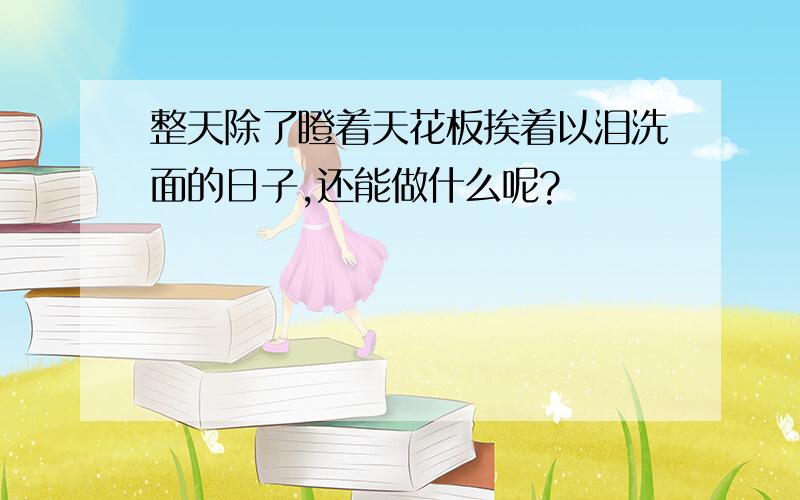 整天除了瞪着天花板挨着以泪洗面的日子,还能做什么呢?