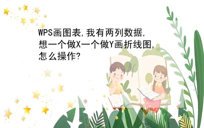 WPS画图表,我有两列数据,想一个做X一个做Y画折线图,怎么操作?