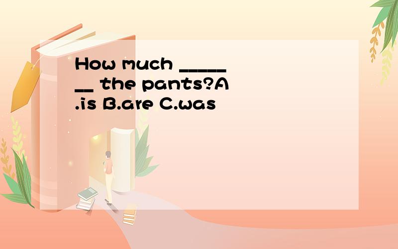 How much _______ the pants?A.is B.are C.was