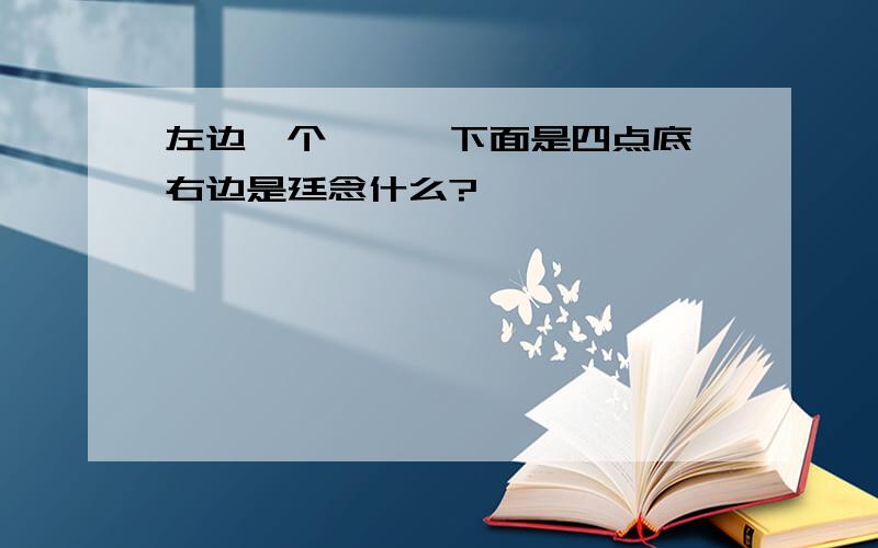 左边一个幺,幺下面是四点底,右边是廷念什么?