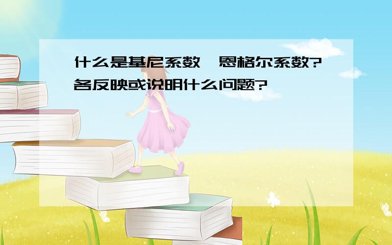 什么是基尼系数、恩格尔系数?各反映或说明什么问题?