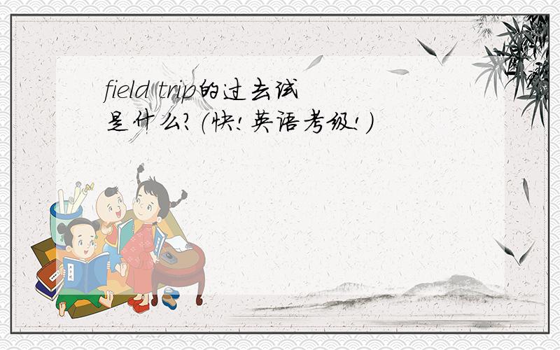 field trip的过去试是什么?（快!英语考级!）