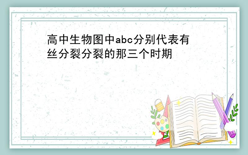 高中生物图中abc分别代表有丝分裂分裂的那三个时期