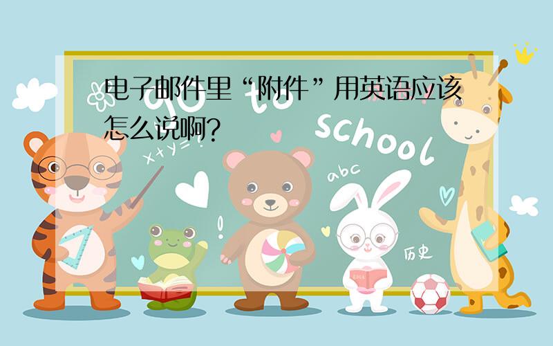 电子邮件里“附件”用英语应该怎么说啊?