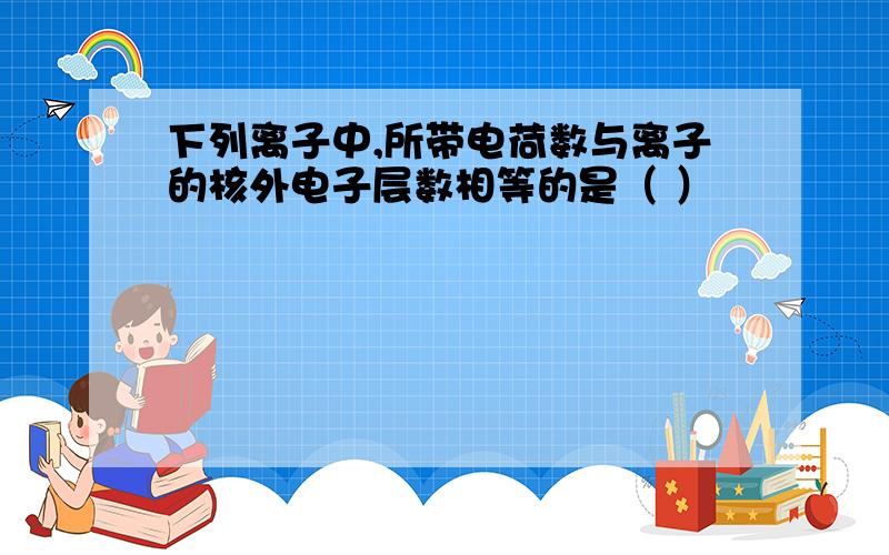 下列离子中,所带电荷数与离子的核外电子层数相等的是（ ）