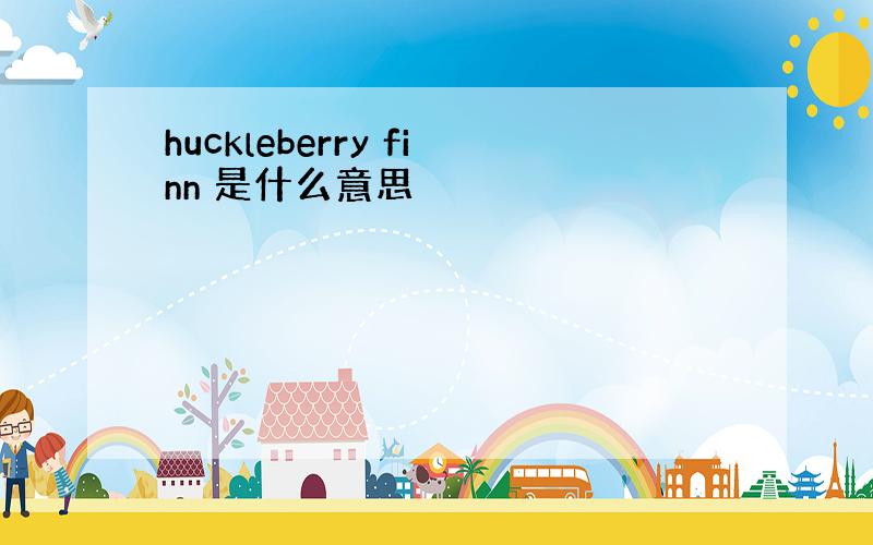 huckleberry finn 是什么意思