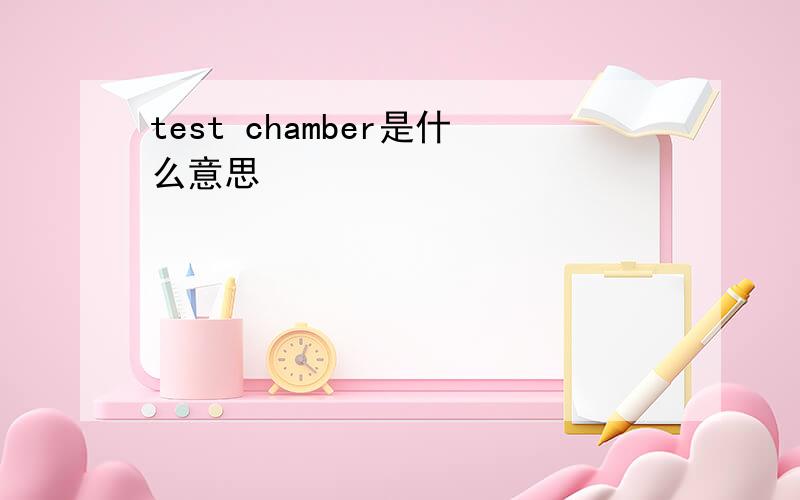 test chamber是什么意思