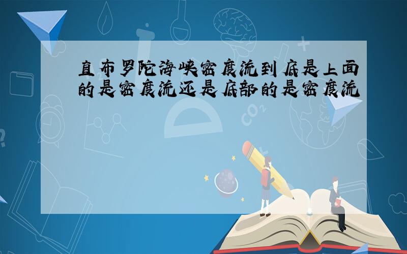 直布罗陀海峡密度流到底是上面的是密度流还是底部的是密度流