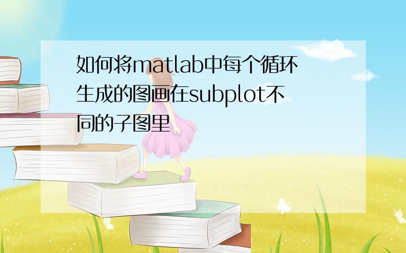 如何将matlab中每个循环生成的图画在subplot不同的子图里