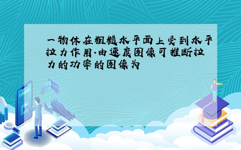 一物体在粗糙水平面上受到水平拉力作用.由速度图像可推断拉力的功率的图像为