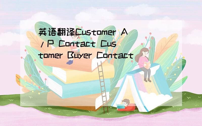 英语翻译Customer A/P Contact Customer Buyer Contact