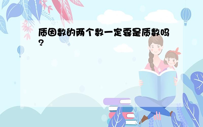 质因数的两个数一定要是质数吗?