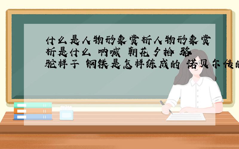 什么是人物形象赏析人物形象赏析是什么 呐喊 朝花夕拾 骆驼样子 钢铁是怎样练成的 诺贝尔传的人物形象赏析