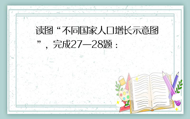 读图“不同国家人口增长示意图”，完成27—28题：