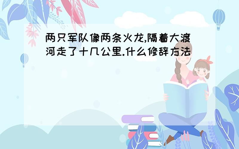 两只军队像两条火龙,隔着大渡河走了十几公里.什么修辞方法