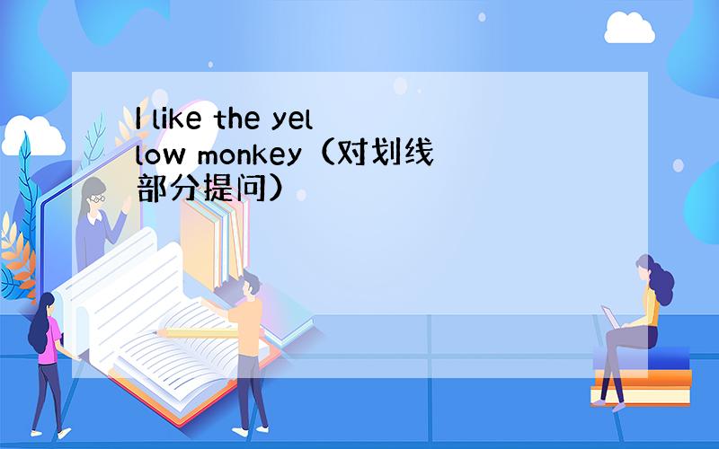 I like the yellow monkey（对划线部分提问）