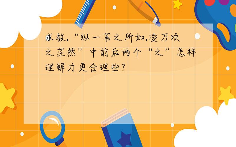 求教,“纵一苇之所如,凌万顷之茫然”中前后两个“之”怎样理解才更合理些?