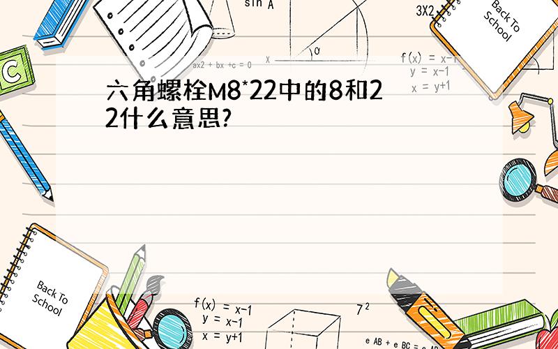 六角螺栓M8*22中的8和22什么意思?