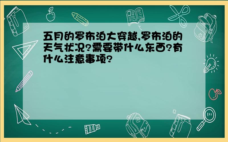 五月的罗布泊大穿越,罗布泊的天气状况?需要带什么东西?有什么注意事项?