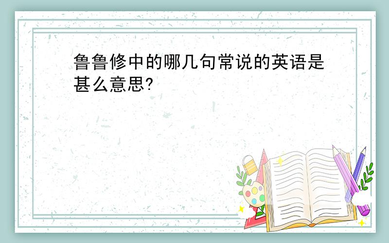 鲁鲁修中的哪几句常说的英语是甚么意思?