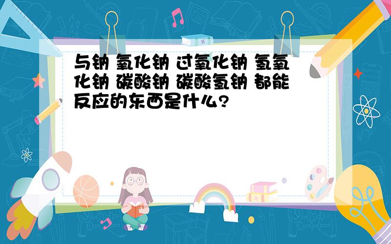 与钠 氧化钠 过氧化钠 氢氧化钠 碳酸钠 碳酸氢钠 都能反应的东西是什么?