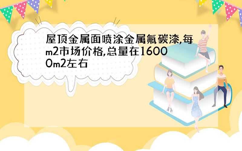 屋顶金属面喷涂金属氟碳漆,每m2市场价格,总量在16000m2左右