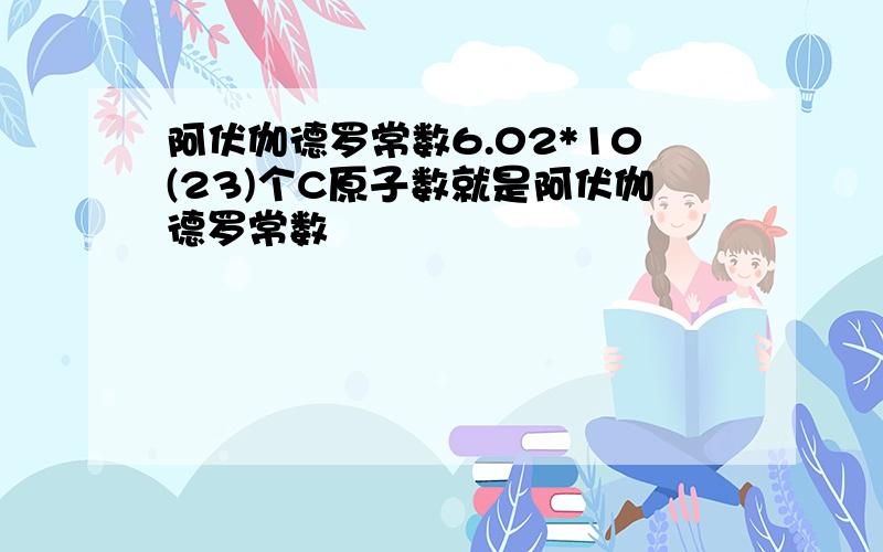 阿伏伽德罗常数6.02*10(23)个C原子数就是阿伏伽德罗常数