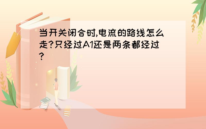 当开关闭合时,电流的路线怎么走?只经过A1还是两条都经过?