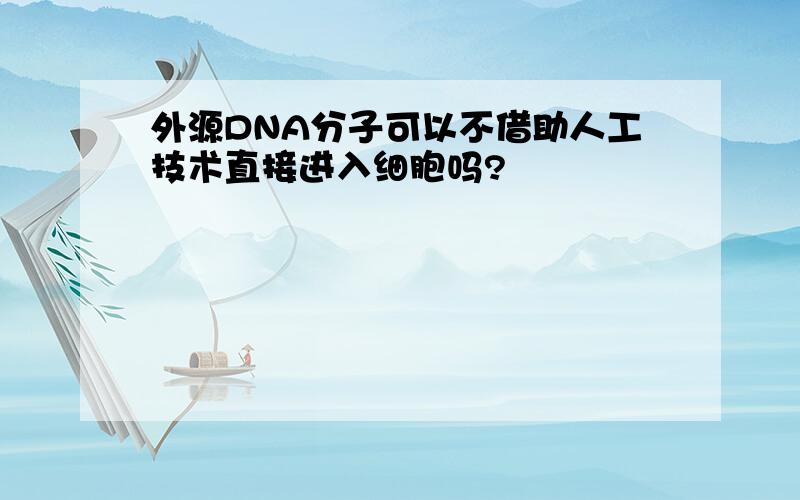 外源DNA分子可以不借助人工技术直接进入细胞吗?