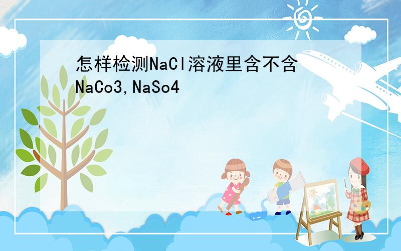 怎样检测NaCl溶液里含不含NaCo3,NaSo4