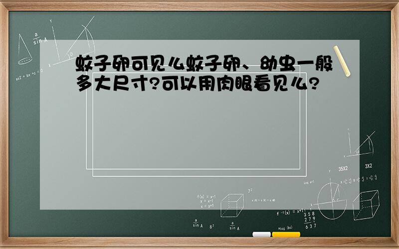 蚊子卵可见么蚊子卵、幼虫一般多大尺寸?可以用肉眼看见么?