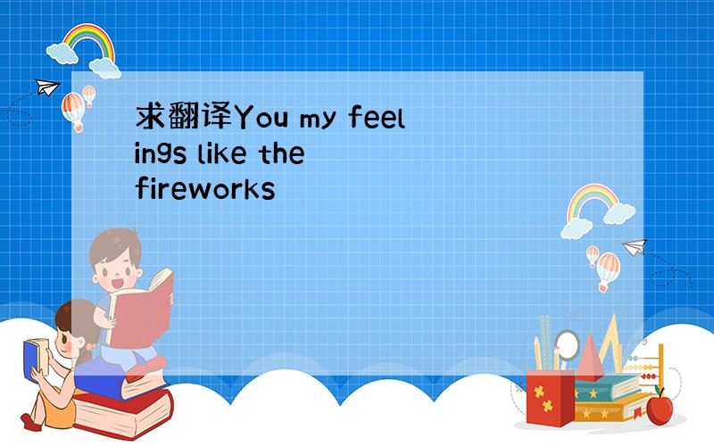 求翻译You my feelings like the fireworks